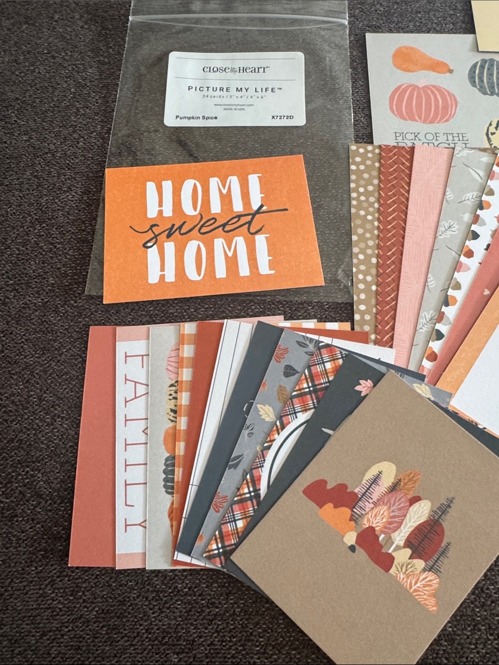 Assorted Fall Note Card Set — Orange & Cream Thanksgiving Designs - Picture 4 of 4